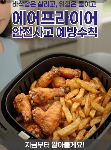 에어프라이어 안전 사용수칙 꼭 확인하세요!